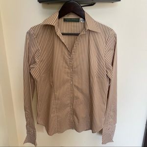 Harve Bernard striped button down top sz L